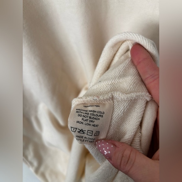 Jackson Rowe Larrea Cream Long Sleeve Sweatshirt Dress Sz XS - Picture 5 of 7